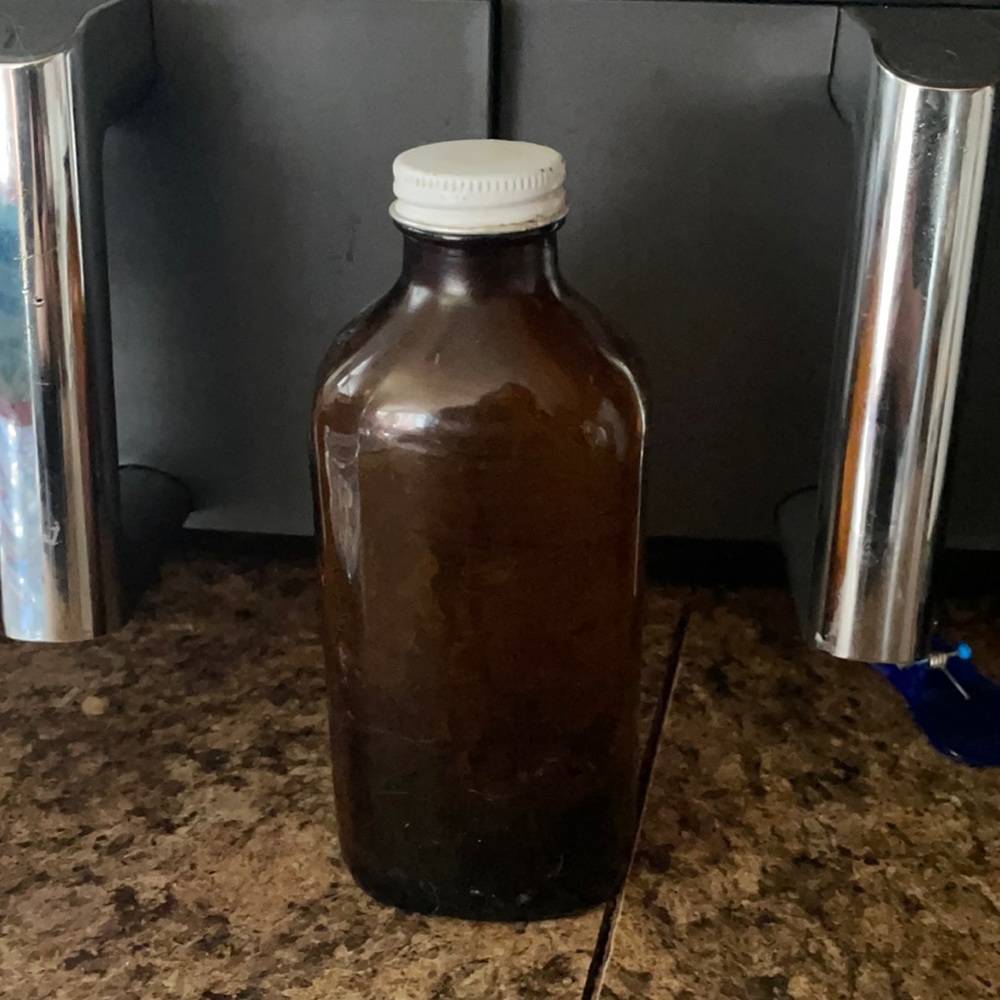 Vintage Antique Amber Bottle Rorer Medicine Brown glass
